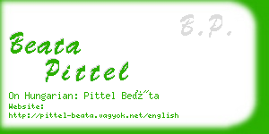 beata pittel business card